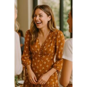 Saltwater Luxe Floral Mini Dress - Size S